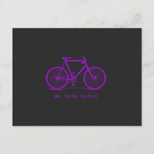 Wir haben uns das farbige Chalkboard-Bike bewegt Ankündigungspostkarte
