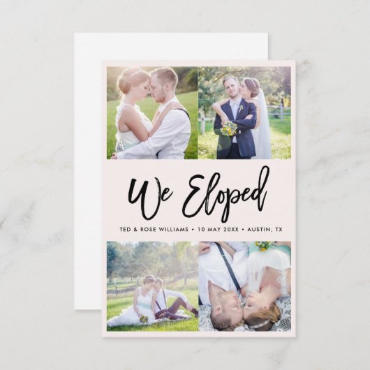 Wir haben uns | Hochzeitsankündigung Dankeskarte (Vorne/Hinten)