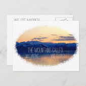 Wir haben uns in den Bergen verschlungen! Custom Ankündigungspostkarte (Vorne/Hinten)