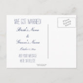 Wir haben uns in den Bergen verschlungen! Custom Ankündigungspostkarte (Rückseite)