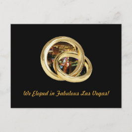 Wir haben uns in Fabulous Las Vegas "Wedding Bands Ankündigungspostkarte