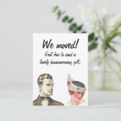 Wir haben uns lustig Vintag bewegt Ankündigungspostkarte (Stehend Vorderseite)