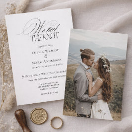 Wir haben uns mit Foto-Hochzeitsempfang getraut Einladung