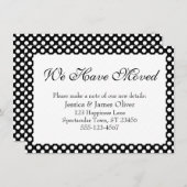 Wir haben uns mit schwarzen und weißen Polka-Punkt Begleitkarte (Vorne/Hinten)