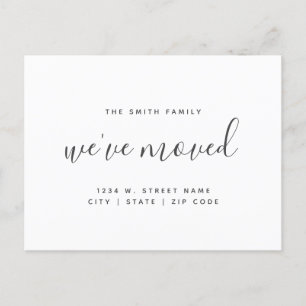 Wir haben uns verändert Kommen Besuch Moderne Ände Ankündigungspostkarte