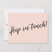 "Wir haben uns verändert" Moderne Handschrift Blus Einladung (Rückseite)