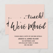 "Wir haben uns verändert" Moderne Handschrift Blus Einladung (Vorne/Hinten)