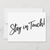 "Wir haben uns verändert" Moderne Handschrift Schw Einladung (Rückseite)