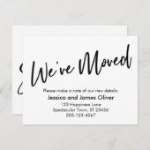 "Wir haben uns verändert" Moderne Handschrift Schw Einladung (Vorne/Hinten)