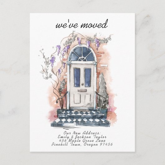 Wir haben uns verändert - Moderne neue Adressenwas Ankündigungspostkarte (Vorderseite)