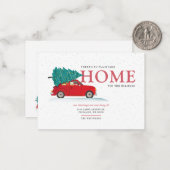 Wir haben uns wie Zuhause-Holiday-Moving von einem Mitteilungskarte (Vorderseite/Rückseite Beispiel)