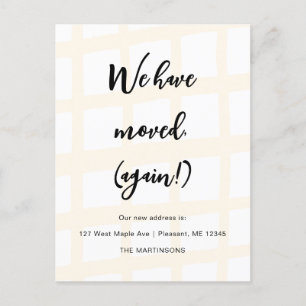 Wir haben uns wieder lustig bewegende Ankündigung  Postkarte