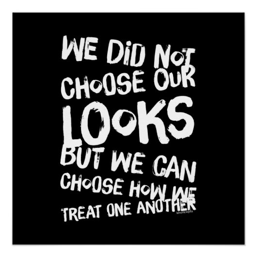Wir haben unser Aussehen nicht gewählt Poster (Vorderseite)