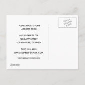 Wir haben unsere Büros überarbeitet und die Geschä Ankündigungspostkarte (Rückseite)