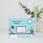 Wir haben unsere Büros überarbeitet und die Geschä Ankündigungspostkarte (Stehend Vorderseite)