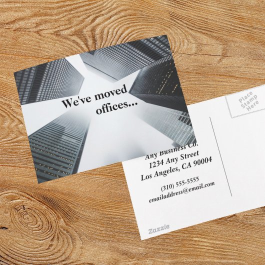 Wir haben unsere Niederlassungen umgezogen und änd Ankündigungspostkarte