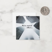 Wir haben unsere Niederlassungen umgezogen und änd Mitteilungskarte (Vorderseite/Rückseite Beispiel)