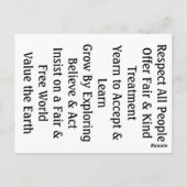 Wir haben unsere Versprechen Behalten Postkarte (Rückseite)