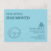 Wir haben unseren Firmensitz verlegt Änderung der  Postkarte (Vorderseite)
