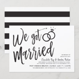 Wir haben Verheiratet Got | Post Wedding Brunch Pa Einladung