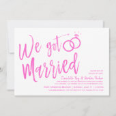 Wir haben Verheiratet Got| Post Wedding Brunch Ros Einladung (Vorderseite)