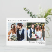 Wir haben Verheiratet Modernes Minimalistisches 2  Ankündigung (Stehend Vorderseite)