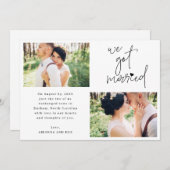 Wir haben Verheiratete 2-Foto-Script-Heart-Hochzei Ankündigung (Vorne/Hinten)