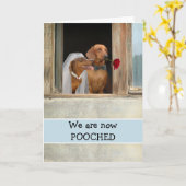 Wir haben Verheiratete Ankündigung mit Dackeln Got (Gelbe Blume)