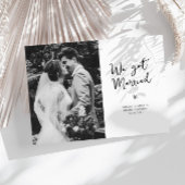 wir haben verheiratete Hochzeitsankündigung got Dankeskarte