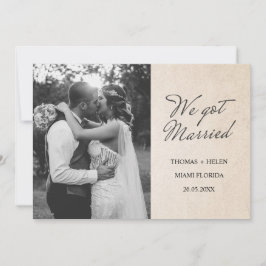 Wir haben verheiratete Hochzeitsankündigung got Einladung