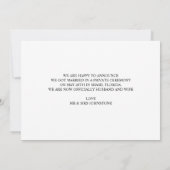 Wir haben verheiratete Hochzeitsankündigung got Einladung (Rückseite)