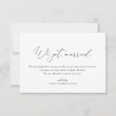 Wir haben Verheiratete Hochzeitsankündigung mit sc Dankeskarte (Vorderseite)