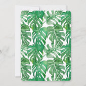 Wir haben Verheiratete Hochzeitsfeier mit tropisch Einladung (Rückseite)