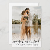 Wir haben Verheiratete moderne, trendige Skriptübe Dankeskarte (Vorne/Hinten)