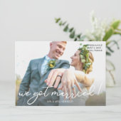 Wir haben Verheiratete Skripttypografie und Foto-A Einladung (Stehend Vorderseite)