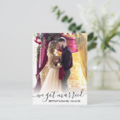 Wir haben Verheiratetes Foto für moderne Skriptübe Postkarte (Stehend Vorderseite)