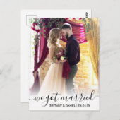 Wir haben Verheiratetes Foto für moderne Skriptübe Postkarte (Vorne/Hinten)