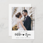 wir haben verheiratetes Foto Hochzeitsankündigung  (Vorne/Hinten)