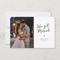 wir haben verheiratetes Foto Hochzeitsankündigung