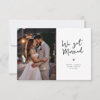 wir haben verheiratetes Foto Hochzeitsankündigung  Dankeskarte