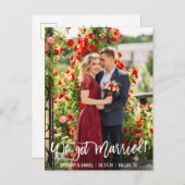 Wir haben Verheiratetes Foto-Pinselschrift Got Postkarte (Vorne/Hinten)