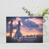 Wir haben Verheiratetes Skript-Foto Got Ankündigung (Stehend Vorderseite)