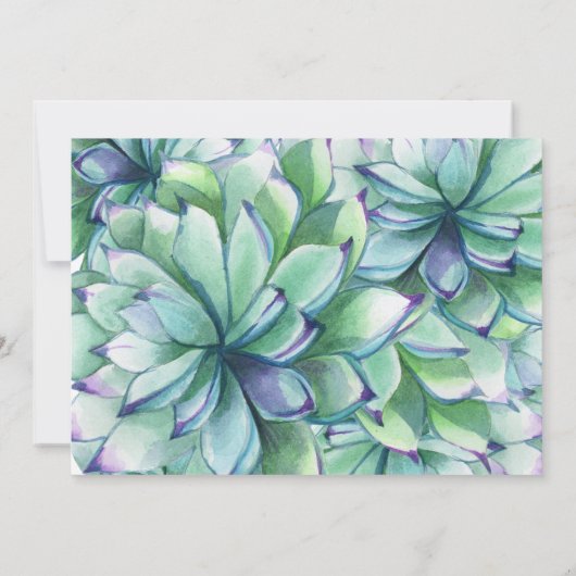 Wir haben Verheiratetes Skript mit Aquarellfarben- Einladung (Rückseite)