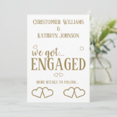 Wir haben Verlobte Ankündigung Got (Stehend Vorderseite)