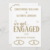 Wir haben Verlobte Ankündigung Got (Vorne/Hinten)
