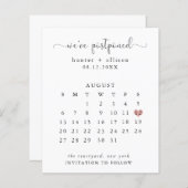 Wir haben verschoben | Kalender Save the Date (Vorne/Hinten)