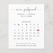 Wir haben verschoben | Kalender Save the Date (Vorderseite)