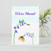Wir haben Virginia Bluebells mit Schmetterling bew Einladung (Stehend Vorderseite)