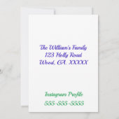 Wir haben Virginia Bluebells mit Schmetterling bew Einladung (Rückseite)