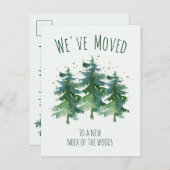 Wir haben Waldkiefern in Wasserfarbe Ankündigungspostkarte (Vorne/Hinten)